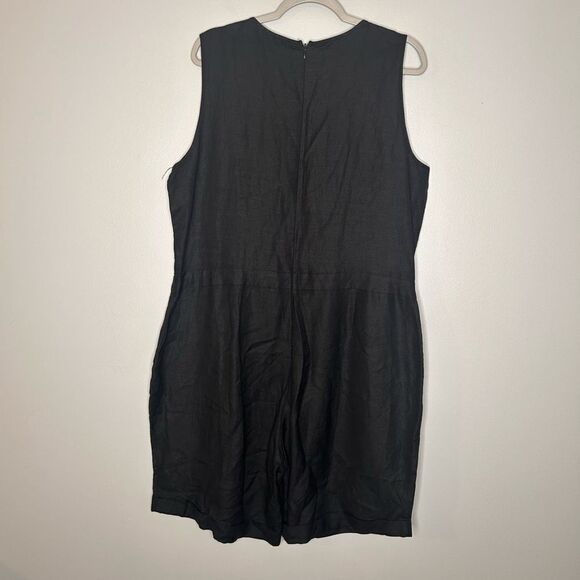 Ashley Stewart Linen Blend Romper - Picture 3 of 3